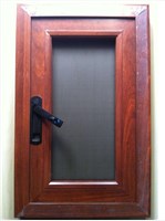 木紋色平開(kāi)金剛網(wǎng)紗窗